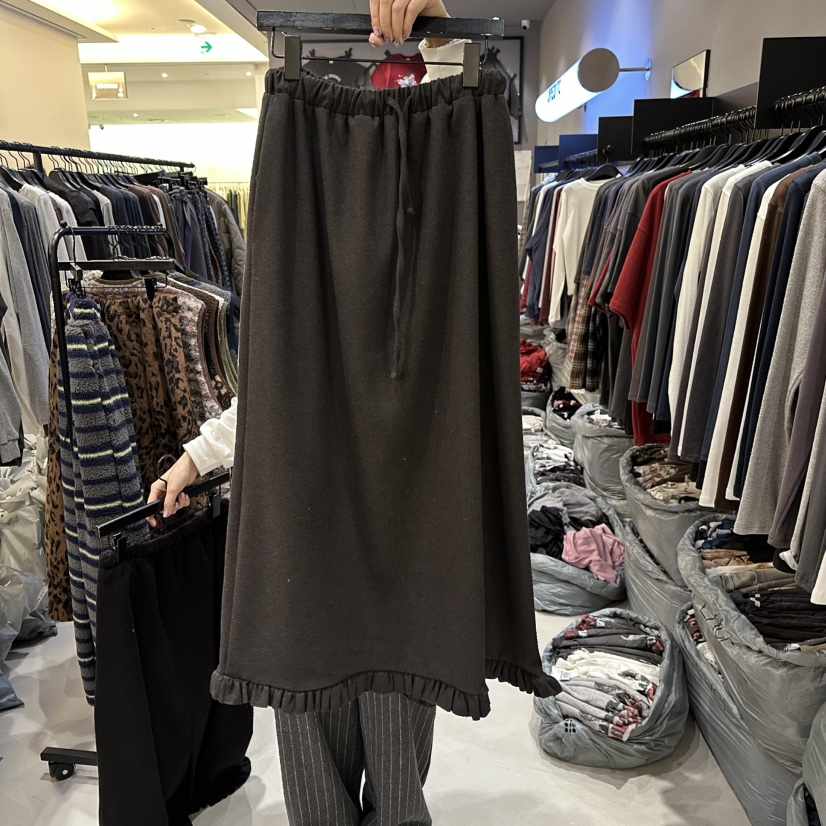 CREDITO韓國代購㊣女裝新品職業時尚真品熱賣推薦25秋冬長裙羊毛CREDITO長裙