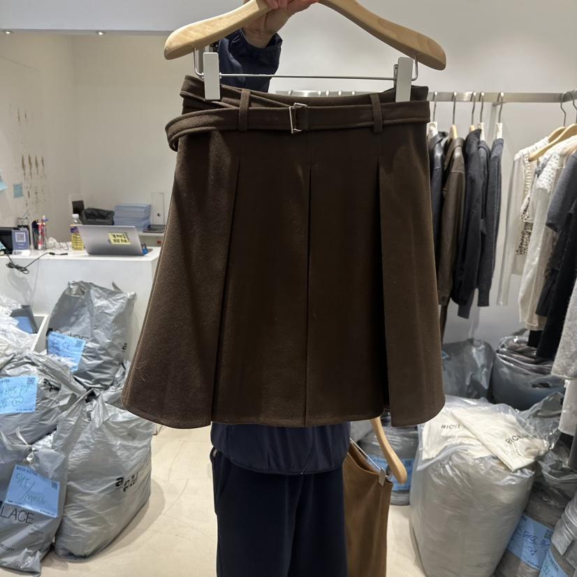 RICH SISTER東大門㊣代購女士新款推薦時尚休閑短裙含腰帶RICH SISTER短裙