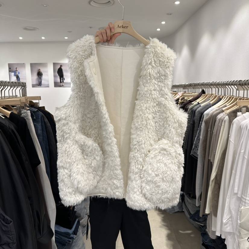 ACKER東大門㊣直郵女裝新款真品推薦人氣馬甲雙面抓絨兩面穿ACKER馬甲