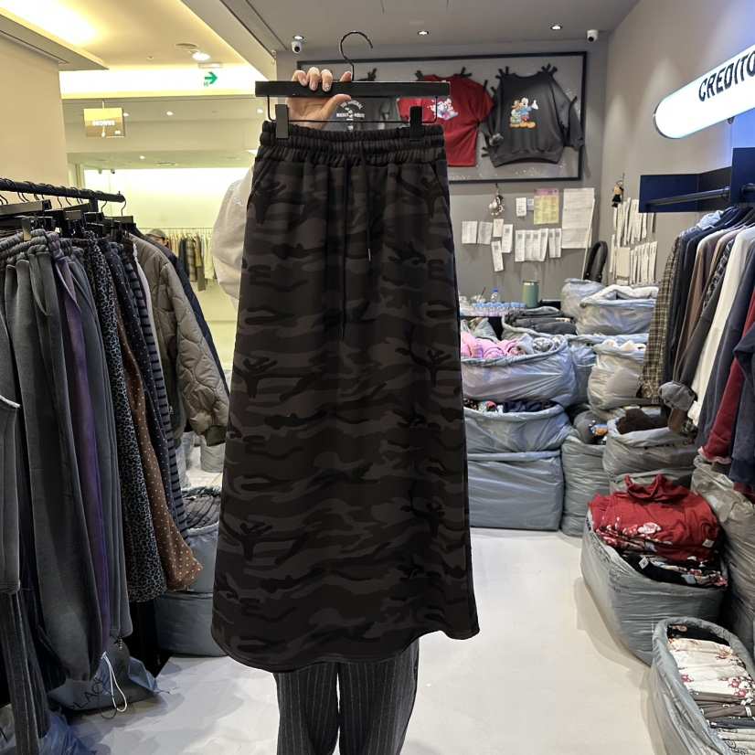 CREDITO韓國直郵㊣女裝新品職業真品25秋冬時尚人氣長裙加絨CREDITO長裙