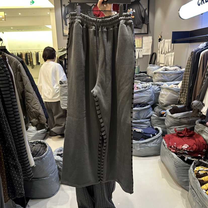 CREDITO東大門㊣實拍女士新款25秋冬休閑真品休閑褲加絨條紋CREDITO休閑褲