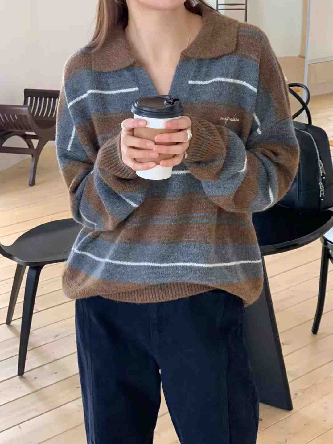 SIGNATURE東大門㊣直郵女裝新款時尚真品25秋冬職業針織衫鵝SIGNATURE針織衫