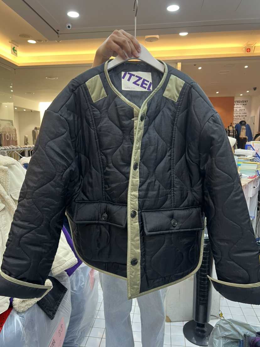 ITZEL韓國代購㊣女士新品人氣25秋冬推薦熱賣真品職業短款棉服ITZEL短款棉服