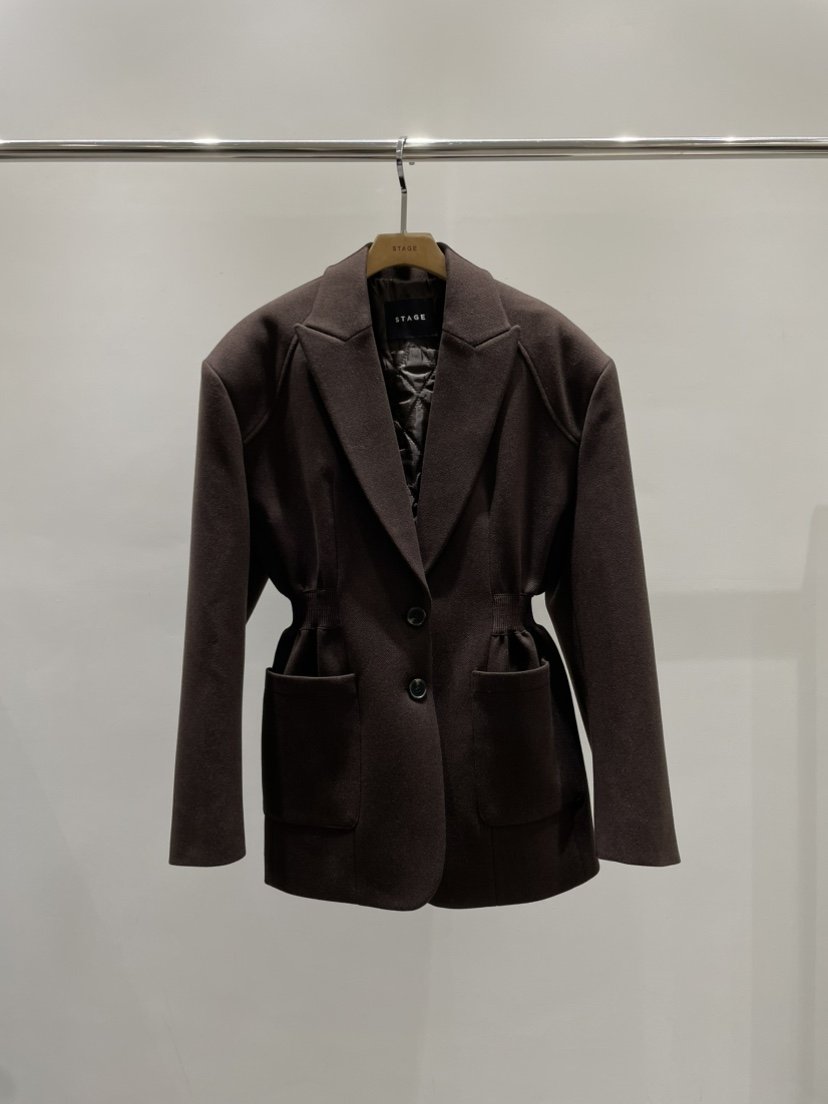 STAGE東大門㊣直郵女士新品時尚職業人氣25秋冬推薦夾克綁帶STAGE夾克