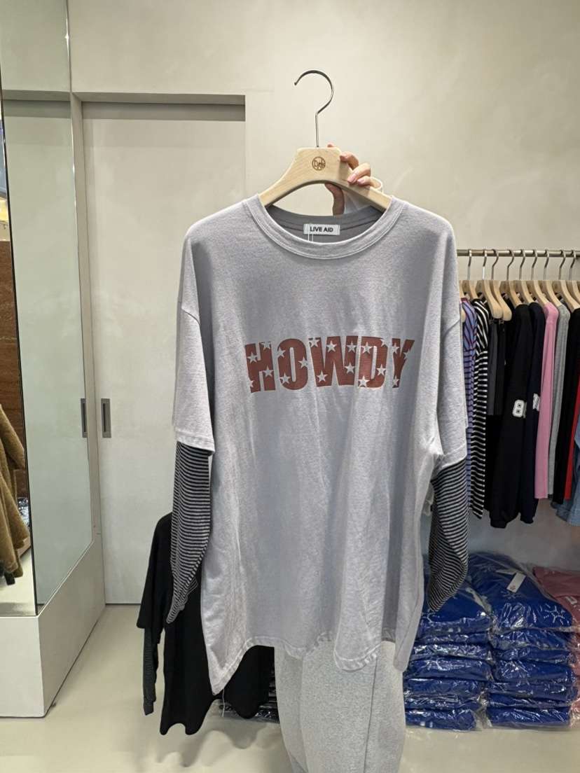 LIVE AID-P東大門㊣實拍女裝新品職業真品熱賣時尚25秋冬T恤LIVE AID-PT恤
