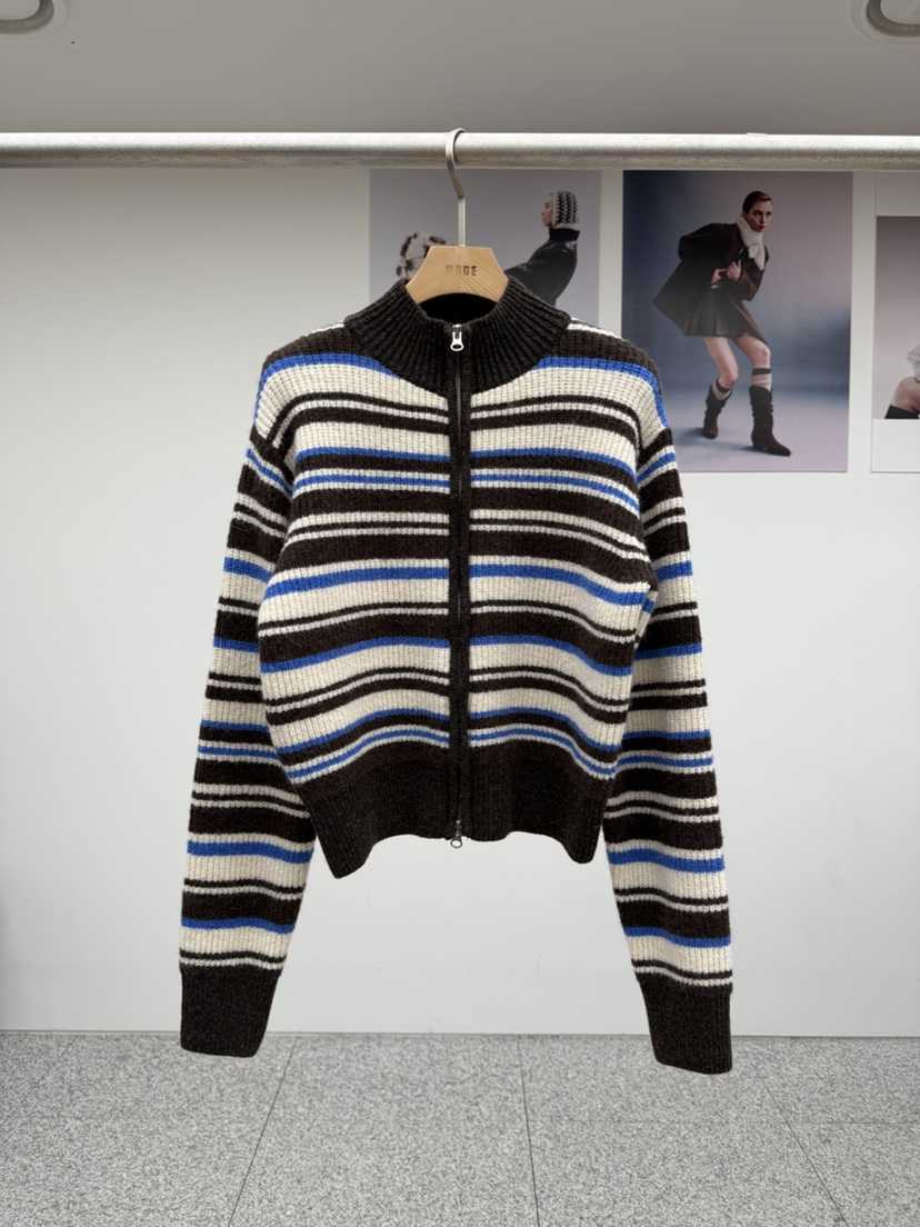 MADE-P韓國代購㊣女士新款真品休閑時尚熱賣25秋冬針織衫拉鏈MADE-P針織衫