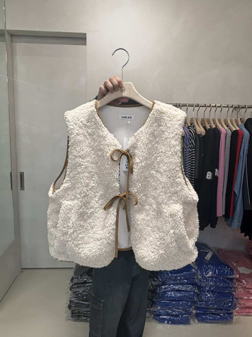 LIVE AID-P韓國代購㊣女士新品休閑25秋冬職業時尚推薦馬甲LIVE AID-P馬甲