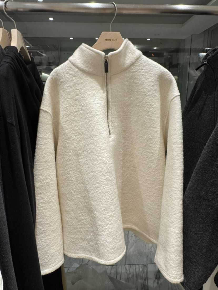 MONIQUE韓國代購㊣女裝新款推薦人氣真品職業熱賣衛衣羊毛拉鏈MONIQUE衛衣