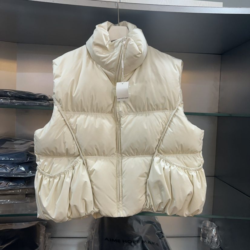 AIME HOPE MAKE東大門㊣直郵女裝新款休閑時尚25秋冬馬甲褶皺AIME HOPE MAKE馬甲