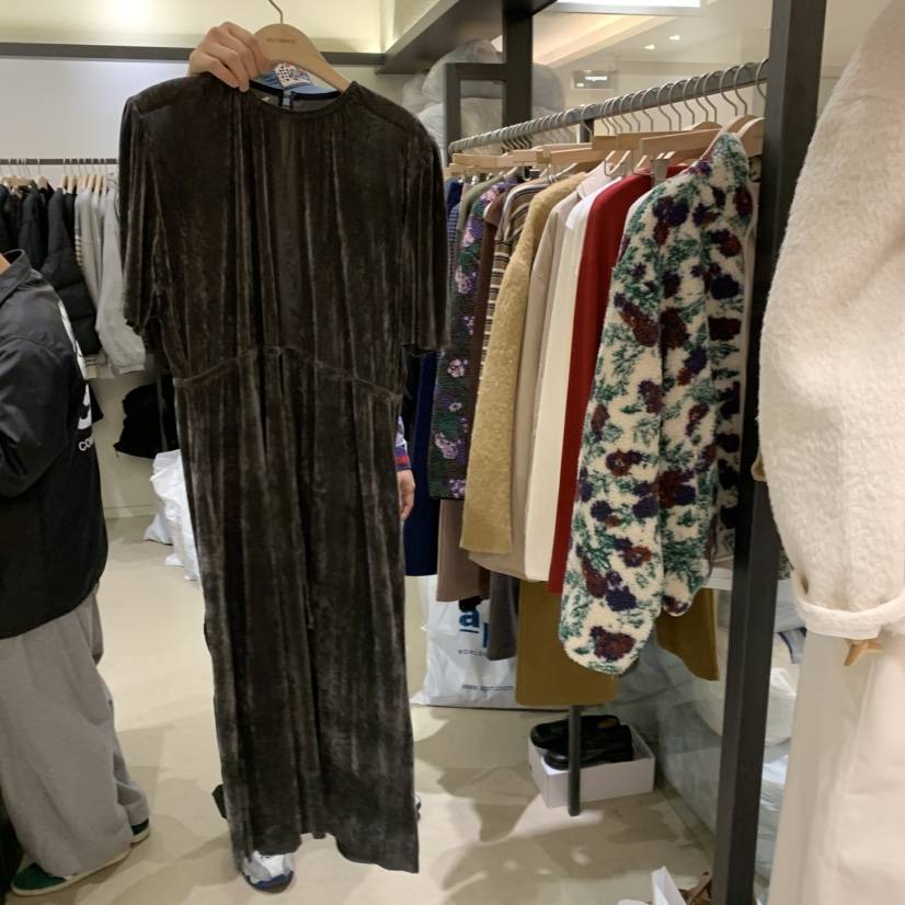SELF SERVICE韓國代購㊣女士新品休閑人氣熱賣連衣裙天鵝絨SELF SERVICE連衣裙