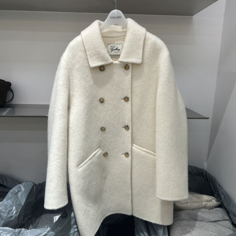 GALLERY-P東大門㊣直郵女士新款職業時尚推薦短款大衣羊駝毛GALLERY短款大衣