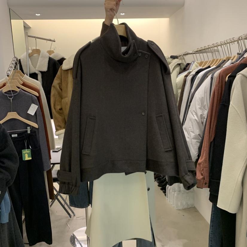 PHILO東大門㊣直郵女裝新款人氣職業25秋冬熱賣真品短款大衣PHILO短款大衣