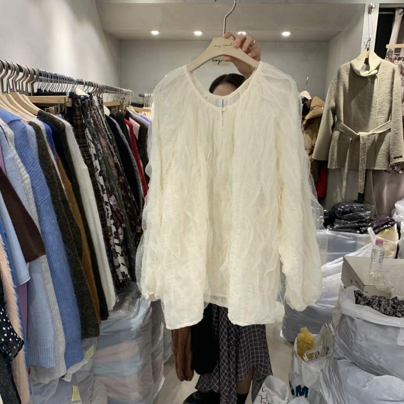 LOGROAD東大門㊣實拍女士新款熱賣推薦職業休閑25秋冬襯衫蕾絲衫LOG ROAD襯衫/蕾絲衫