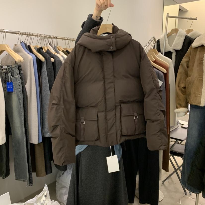 PHILO東大門㊣實拍女士新品人氣真品時尚25秋冬短款羽絨服絨PHILO短款羽絨服