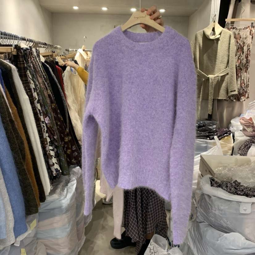 LOGROAD東大門㊣代購女士新品人氣休閑職業真品熱賣針織衫羊駝LOG ROAD針織衫