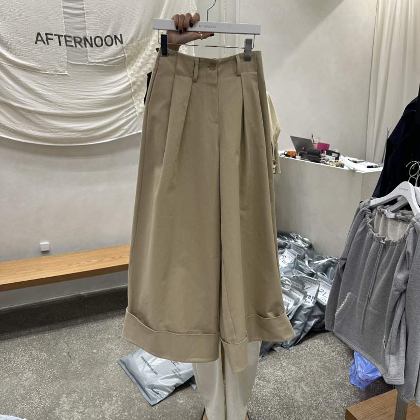 AFTERNOON東大門㊣實拍女裝新款真品熱賣職業推薦休閑褲紐扣AFTERNOON休閑褲