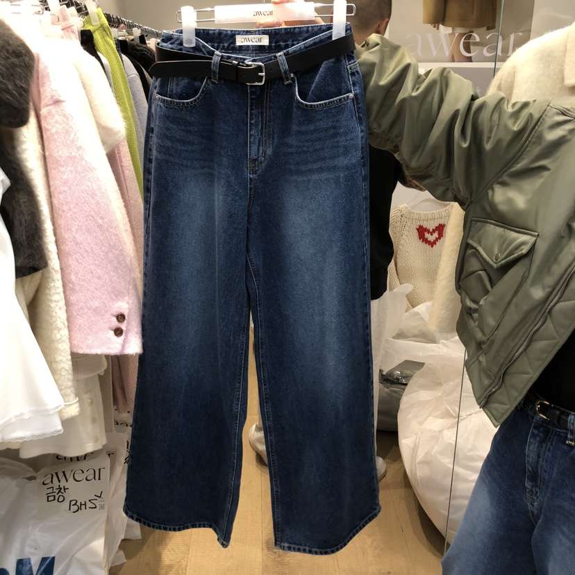 RUMIRU/AWEAR東大門㊣直郵女士新款熱賣25秋冬牛仔褲不含腰帶awear/RUMIRU牛仔褲