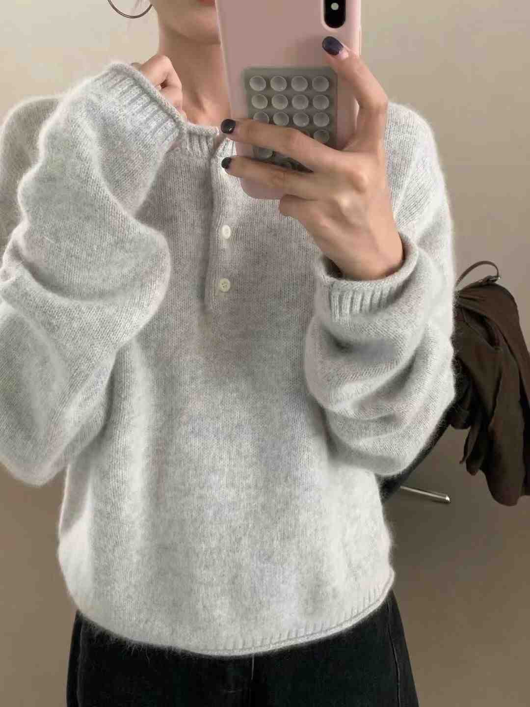 ANGE東大門㊣直郵女士新品時尚休閑推薦人氣職業25秋冬針織衫ANGE針織衫