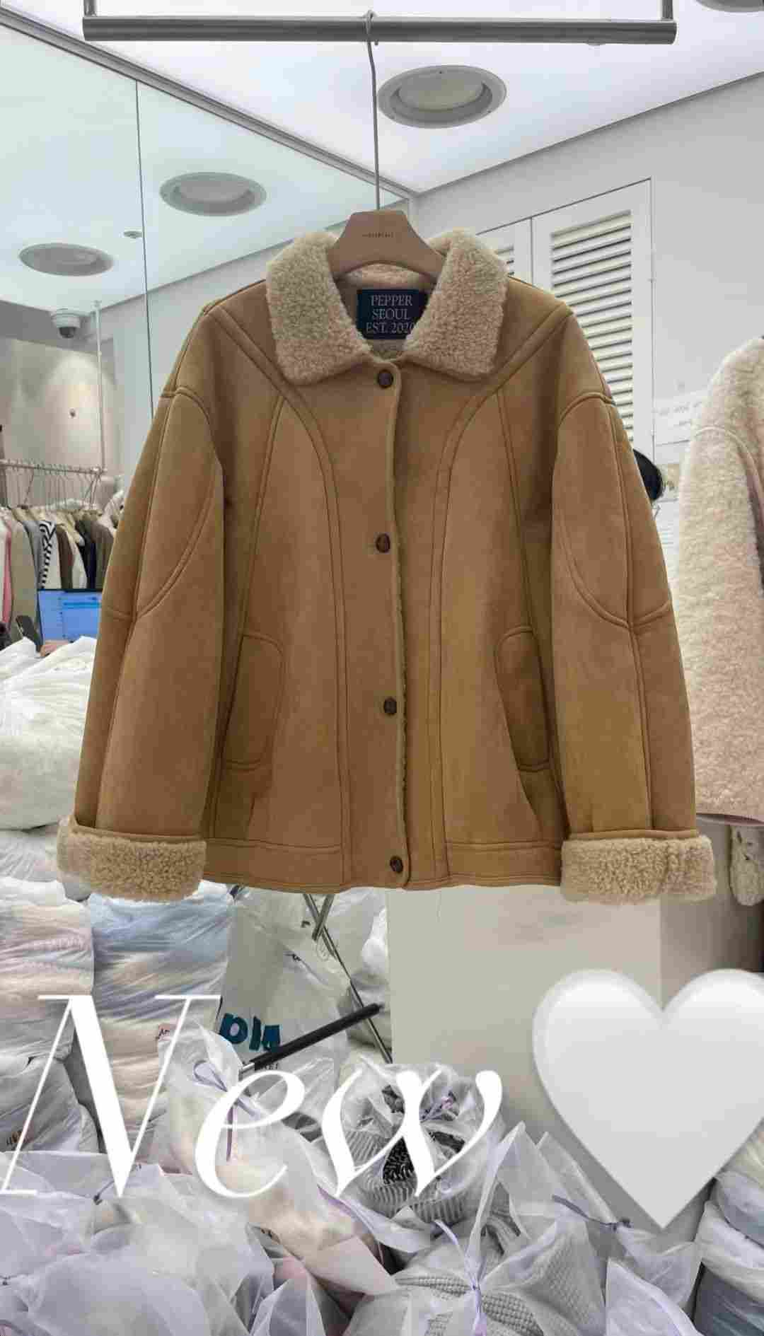 PEPPER 페페東大門㊣直郵女裝新品25秋冬熱賣推薦短款大衣PEPPER-SEOUL短款大衣