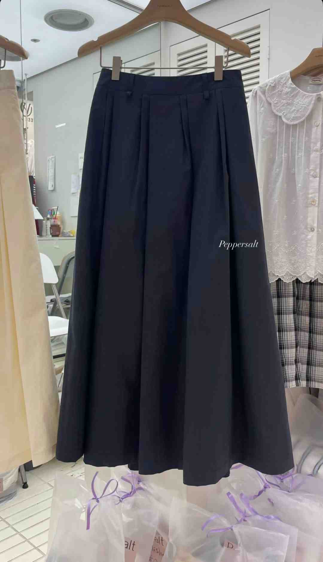 PEPPER 페페東大門㊣實拍女士新品25秋冬真品休閑推薦長裙PEPPER-SEOUL長裙