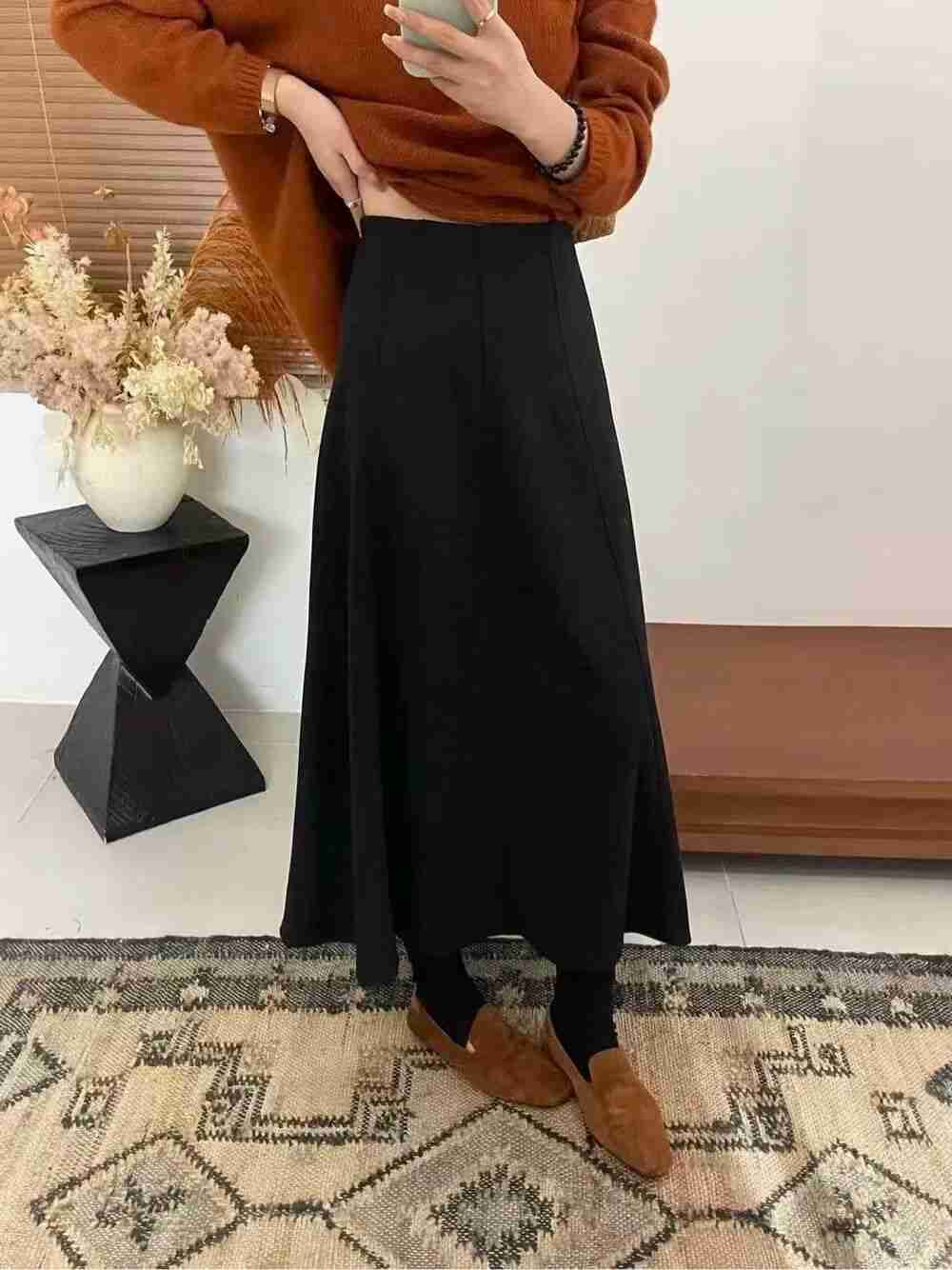 ANGE東大門㊣實拍女裝新品人氣休閑職業真品熱賣推薦25秋冬長裙ANGE長裙