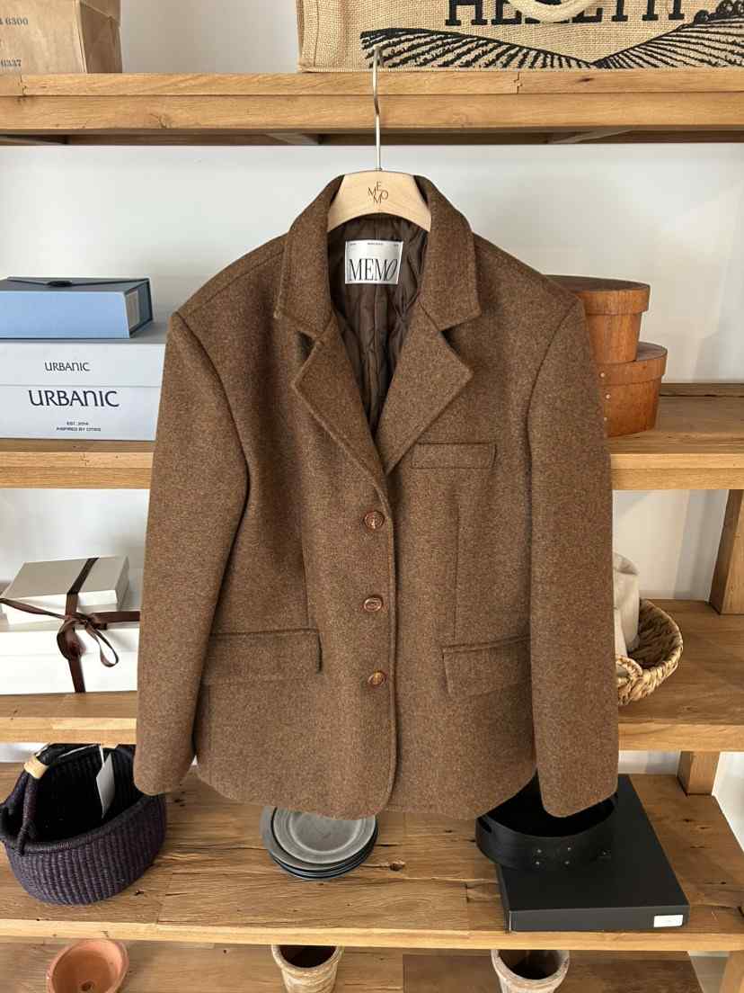 ME MO東大門㊣直郵女士新款時尚25秋冬人氣熱賣夾克羊毛羅紋ME MO夾克