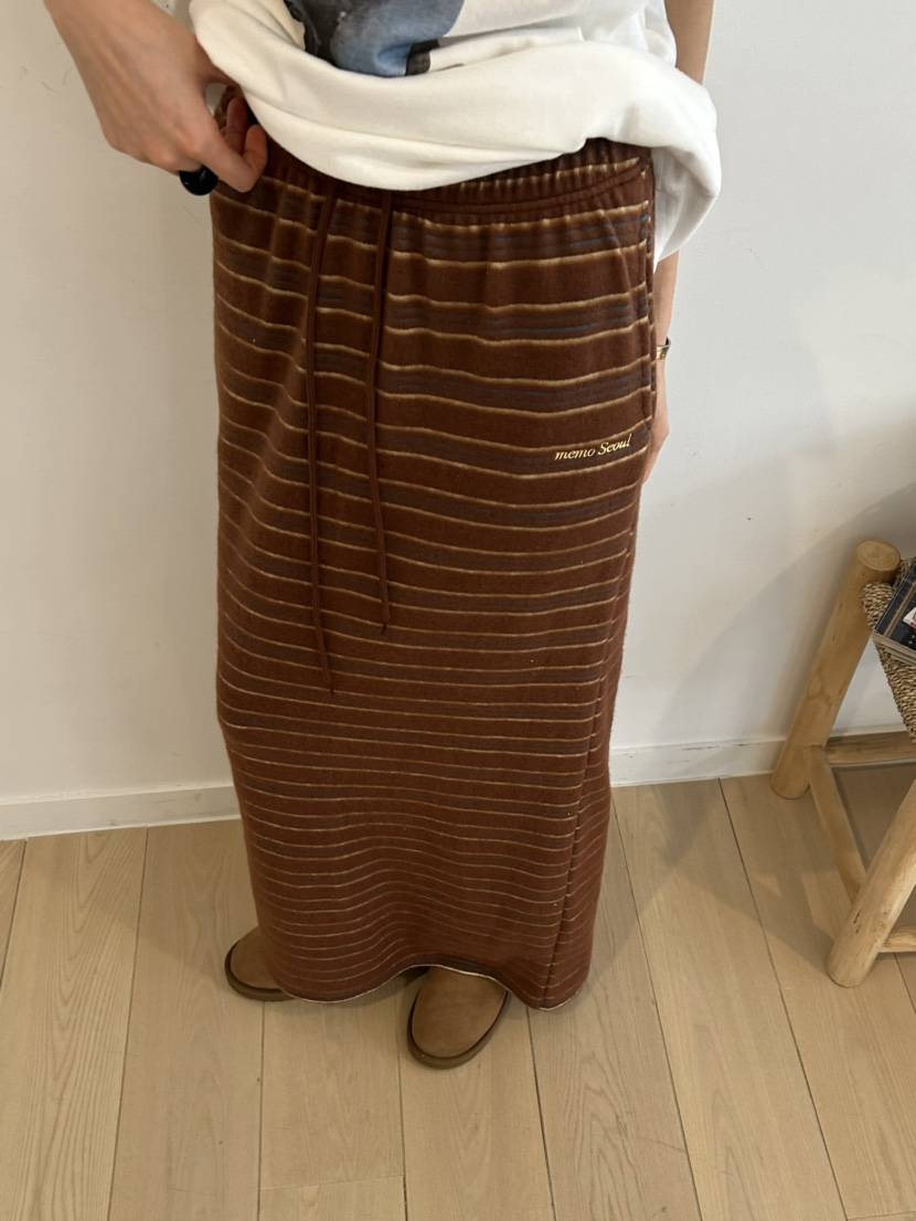 ME MO韓國代購㊣女士新品25秋冬職業休閑時尚推薦熱賣長裙ME MO長裙