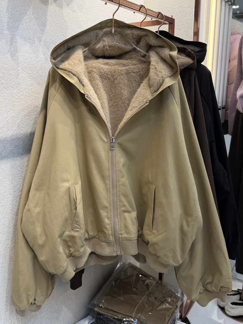 SYMBOL東大門㊣實拍女裝新款時尚熱賣推薦夾克里外穿毛絨雙面SYMBOL夾克