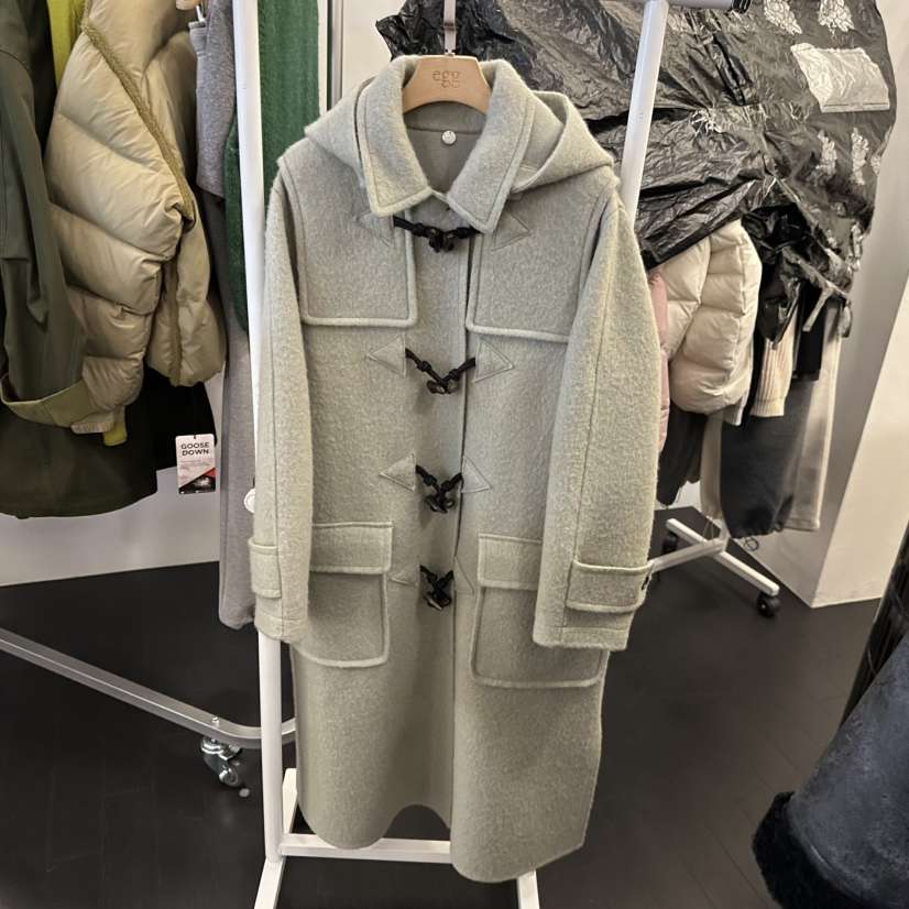 EGG東大門㊣直郵女裝新款休閑時尚熱賣人氣職業25秋冬中長款大衣EGG-訂貨周期長中長款大衣