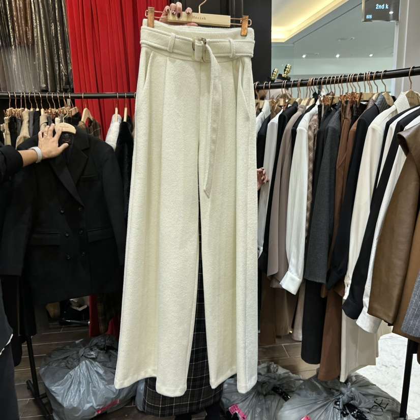 HERISH-HAUTE東大門㊣直郵女裝新品熱賣25秋冬時尚休閑褲腰帶HERISH-HAUTE休閑褲