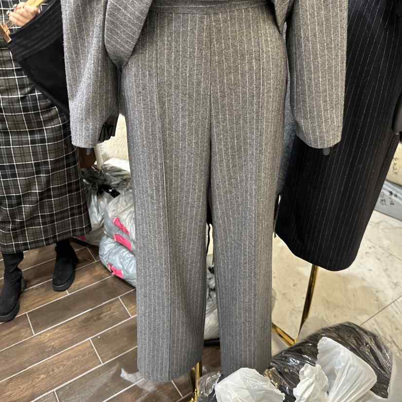 HERISH-HAUTE東大門㊣代購女裝新品人氣休閑職業休閑褲條紋HERISH-HAUTE休閑褲