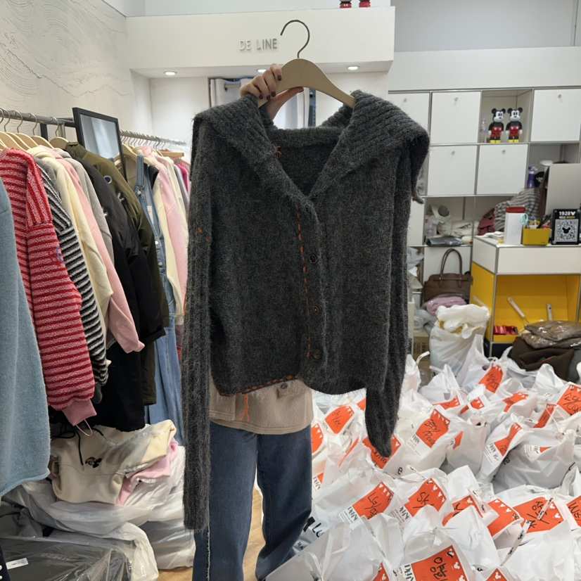 DE LINE東大門㊣直郵女士新品25秋冬人氣熱賣休閑推薦針織衫DE LINE針織衫