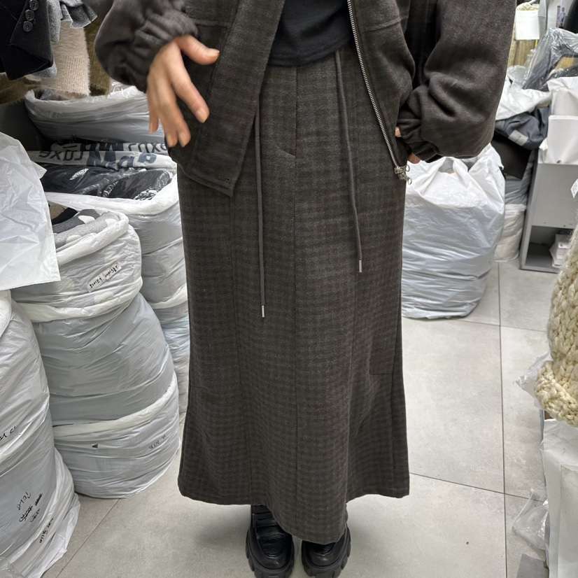 UOOV東大門㊣代購女裝新品時尚25秋冬熱賣推薦休閑真品長裙UOOV長裙