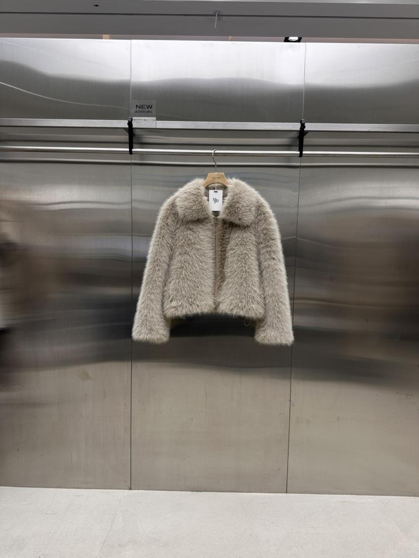 MYDRESS韓國代購㊣女裝新品真品熱賣時尚推薦25秋冬短款大衣毛皮MYDRESS短款大衣