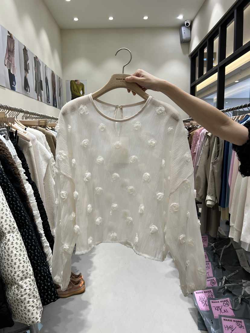 MARIE MARIE東大門㊣代購女裝新款推薦休閑時尚襯衫蕾絲衫MARIE MARIE襯衫/蕾絲衫