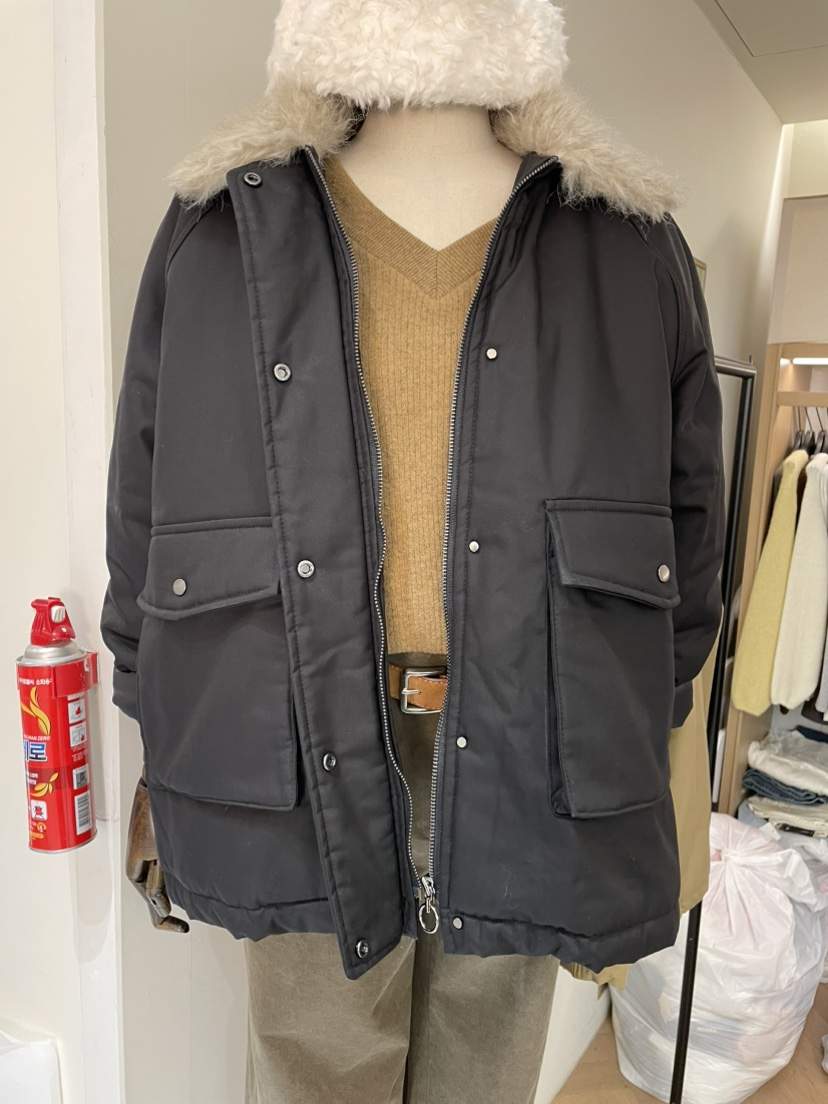 OBJET韓國代購㊣女士新款休閑人氣職業25秋冬時尚推薦夾克羊毛love us u/OBJET夾克