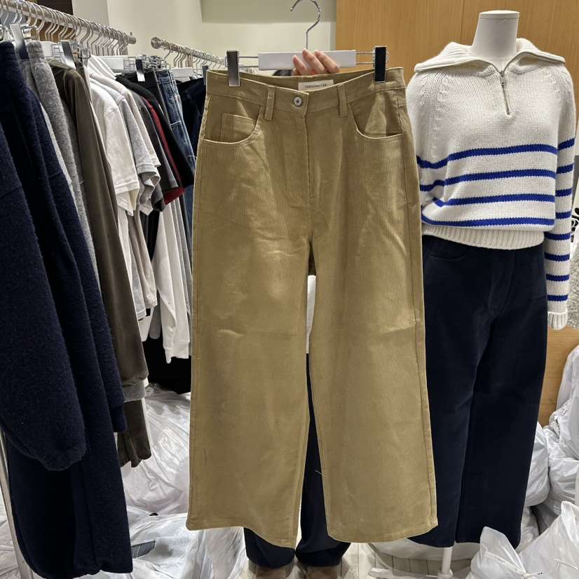 THE SIGNATURE韓國代購㊣女裝新款熱賣25秋冬休閑褲燈芯絨THE SIGNATURE休閑褲