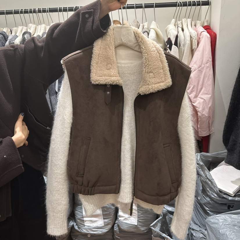 JADEMARKET韓國代購㊣女士新款真品熱賣25秋冬馬甲不含內搭系帶JADE MARKET馬甲