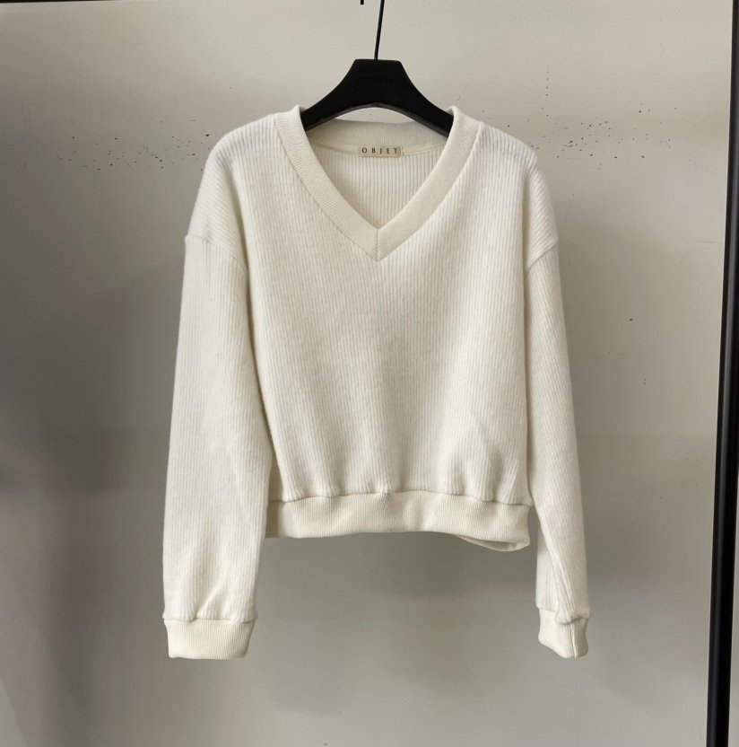 OBJET韓國直郵㊣女士新款推薦休閑人氣時尚25秋冬針織衫羊毛love us u/OBJET針織衫