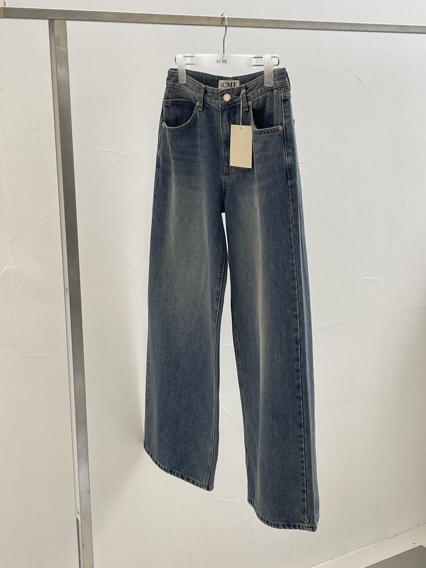 ACME韓國代購㊣女裝新款熱賣真品推薦人氣25秋冬牛仔褲加絨ACME牛仔褲