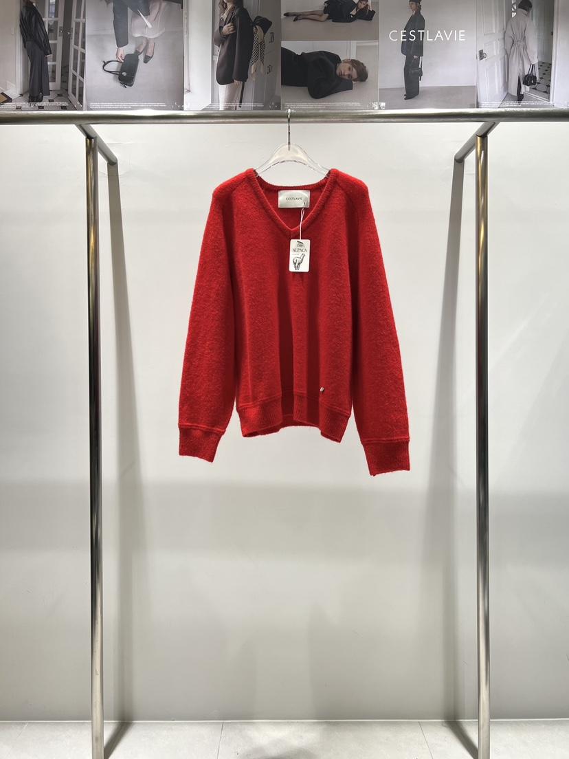 CESTLAVIE東大門㊣實拍女士新款職業時尚人氣推薦針織衫V領CESTLAVIE針織衫
