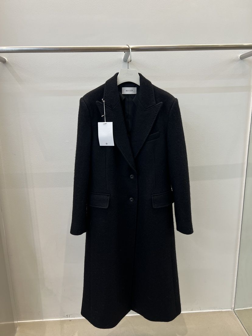BETTER東大門㊣代購女裝新品熱賣真品25秋冬中長款大衣羊毛BETTER中長款大衣