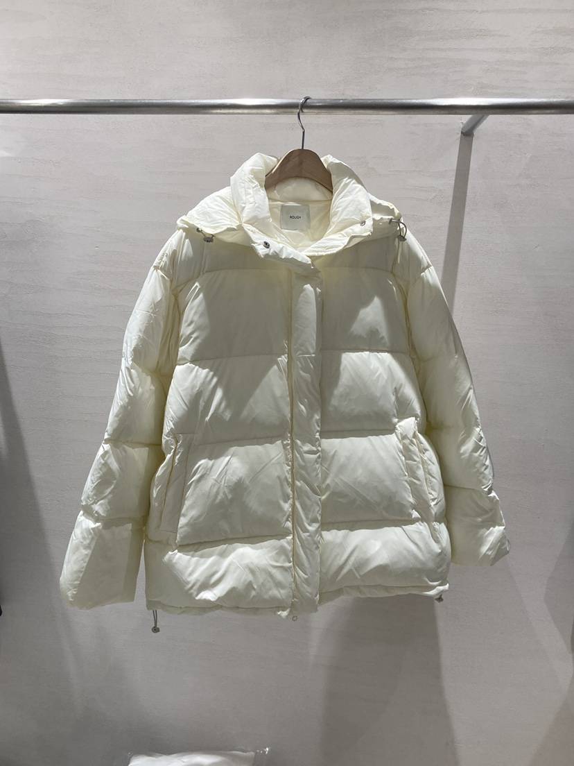 ROUGH東大門㊣代購女士新款推薦真品職業短款羽絨服填充鴨絨ROUGH短款羽絨服