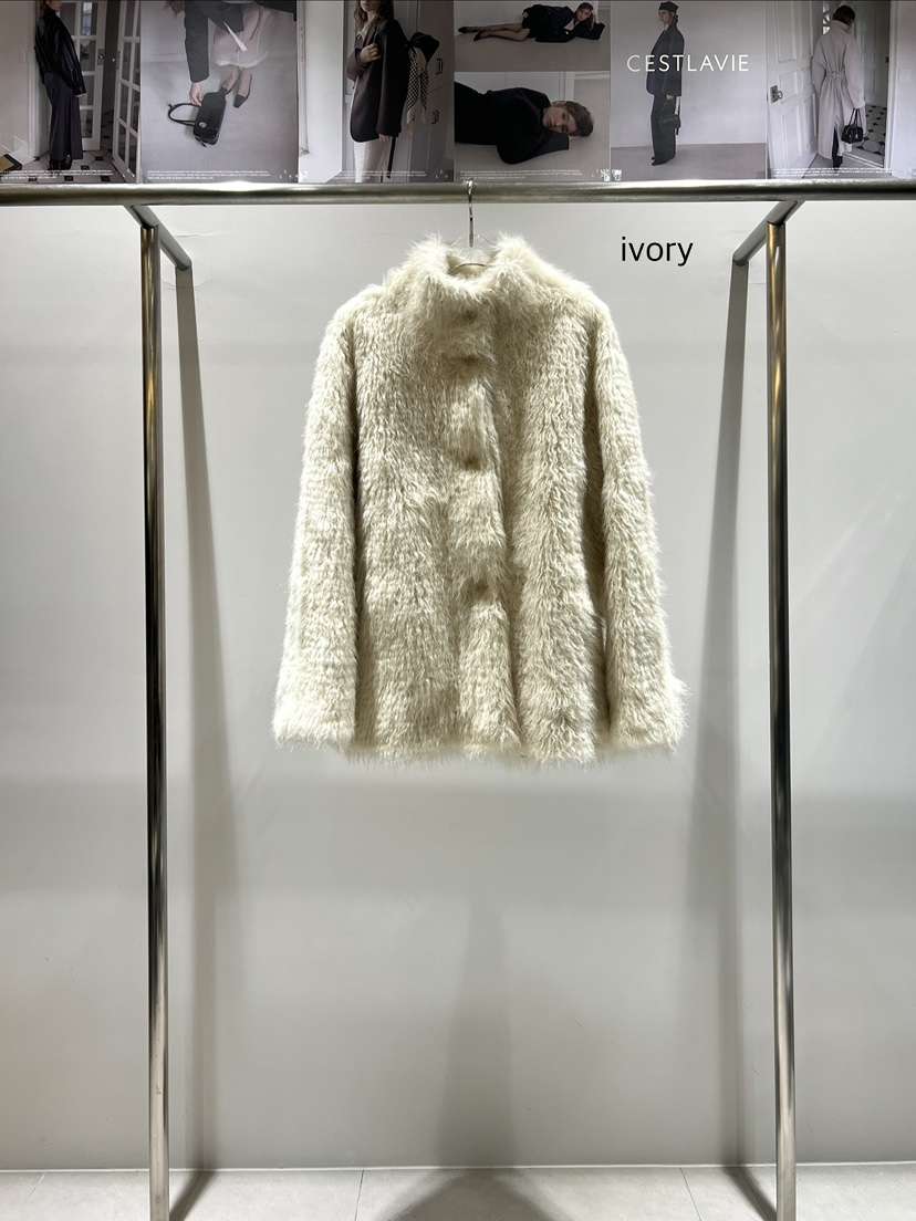 CESTLAVIE東大門㊣直郵女裝新款時尚人氣推薦真品夾克皮草高領CESTLAVIE夾克
