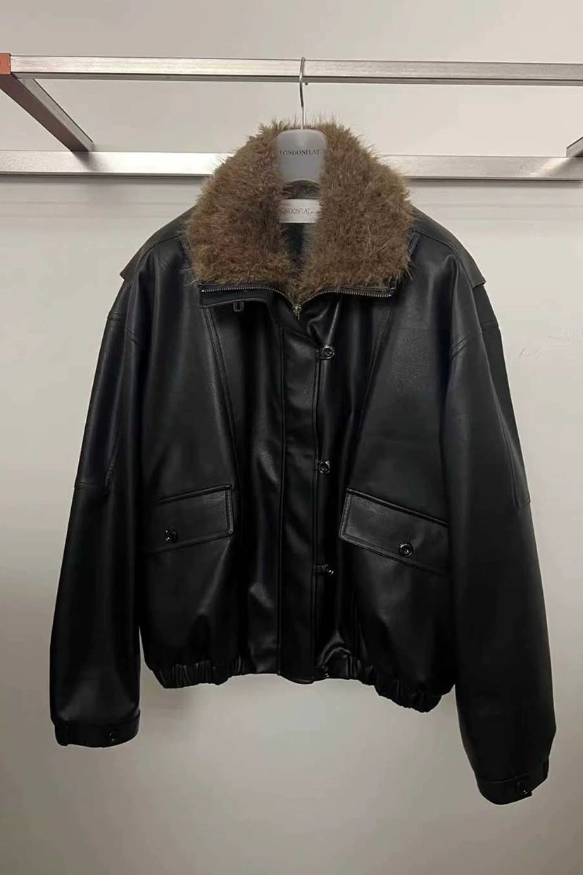 LONDON FLAT韓國代購㊣女士新品休閑真品熱賣25秋冬人氣夾克LONDON FLAT夾克