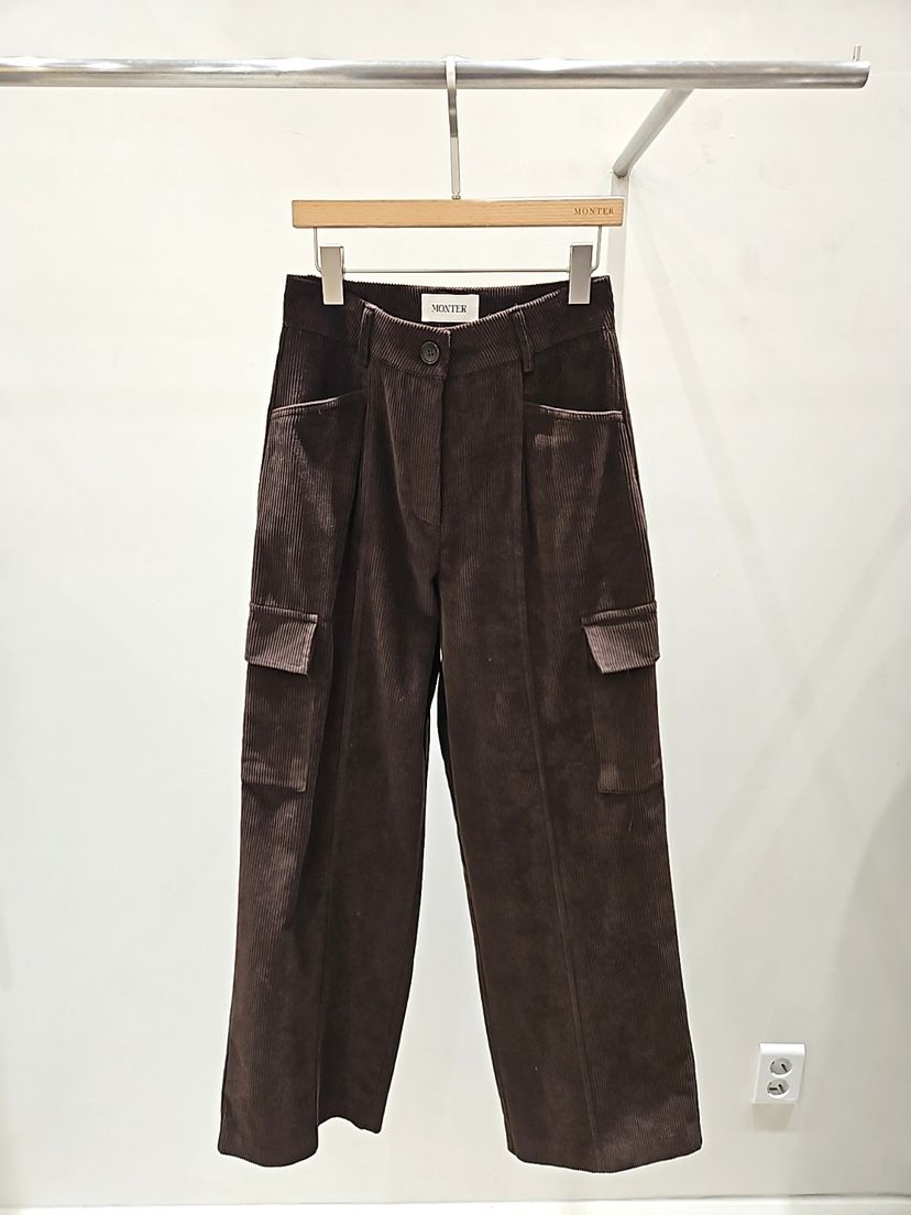 MONTER韓國直郵㊣女裝新款職業休閑人氣熱賣時尚休閑褲口袋MONTER休閑褲