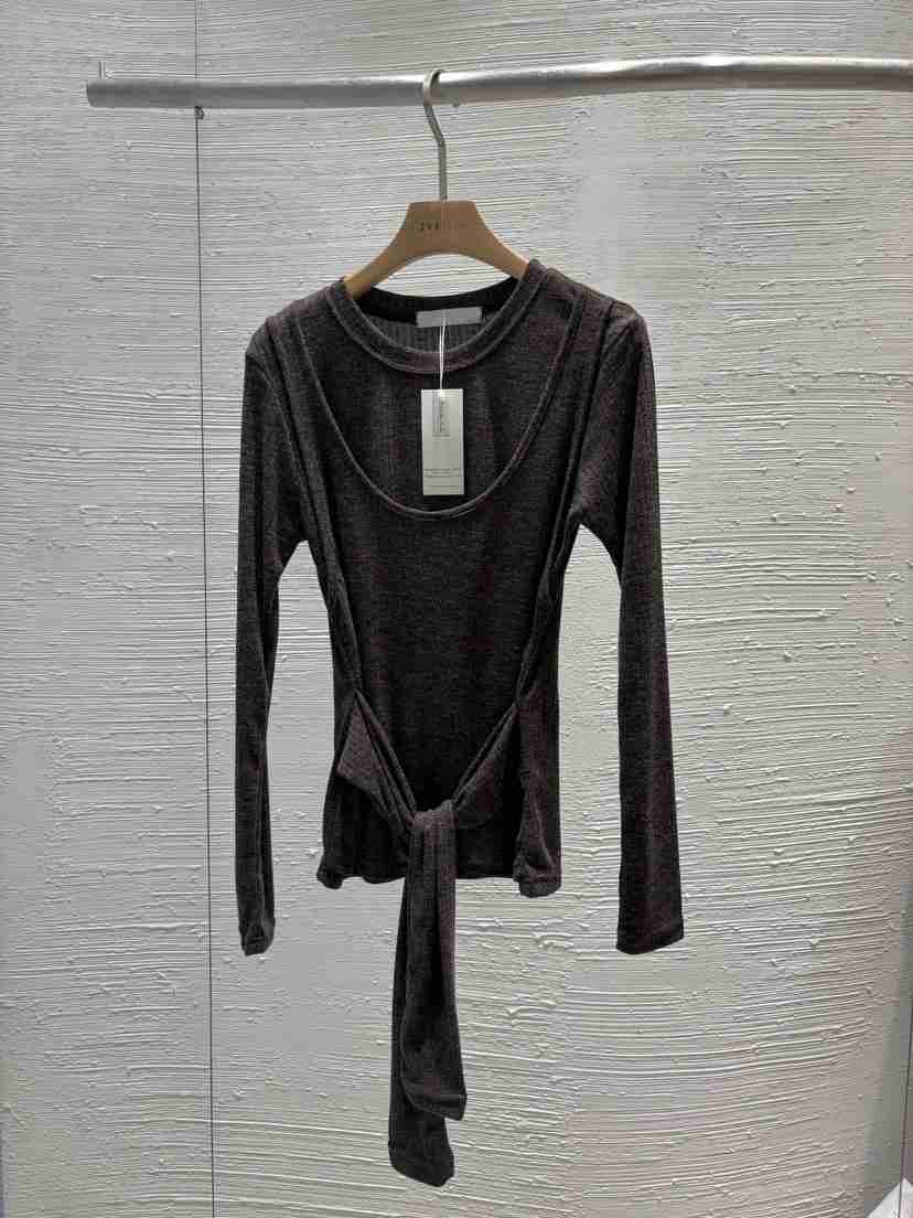 2BOTTLE東大門㊣直郵女裝新品熱賣25秋冬休閑長袖T恤假兩件2BOTTLE長袖T恤