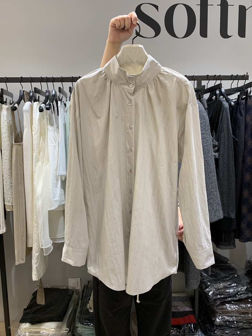 SOFTNESS韓國代購㊣女裝新品人氣25秋冬真品襯衫蕾絲衫褶皺Softness/Cosmic襯衫/蕾絲衫