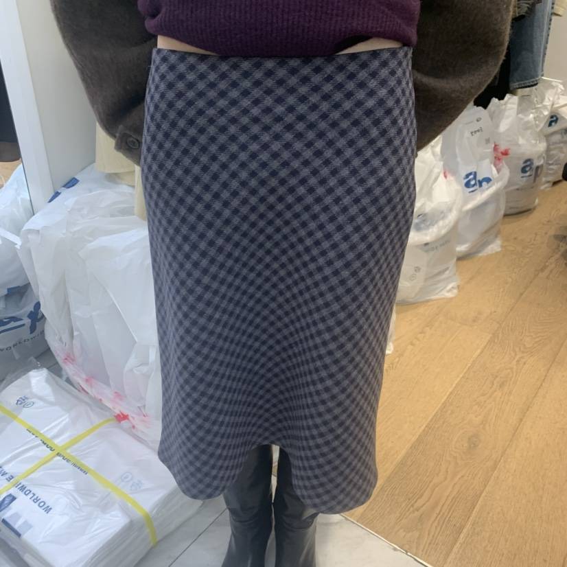 JINSIM韓國直郵㊣女裝新品真品熱賣職業時尚半身裙中短裙格子JINSIM半身裙/中短裙