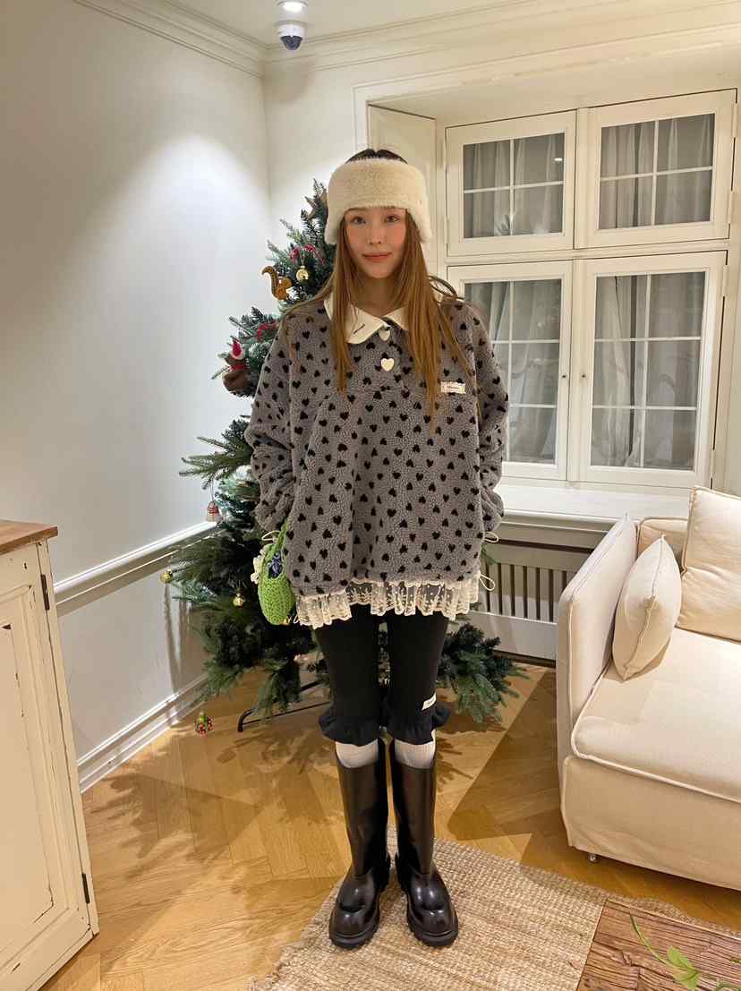 BOUTIQUE-L東大門㊣代購女士新品25秋冬休閑推薦人氣時尚衛衣BOUTIQUE-L衛衣